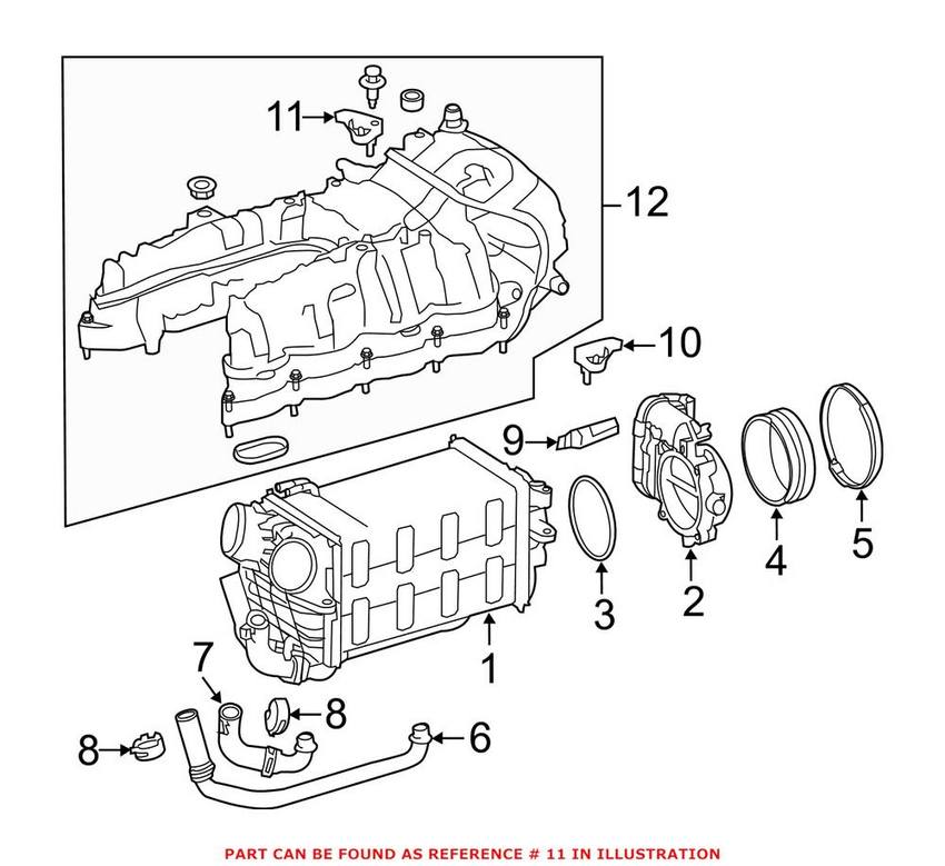 Mercedes Turbocharger Boost Sensor 0071533128